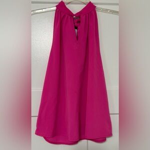 SHEIN Vibrant Pink Halter with Tie Neck - Large